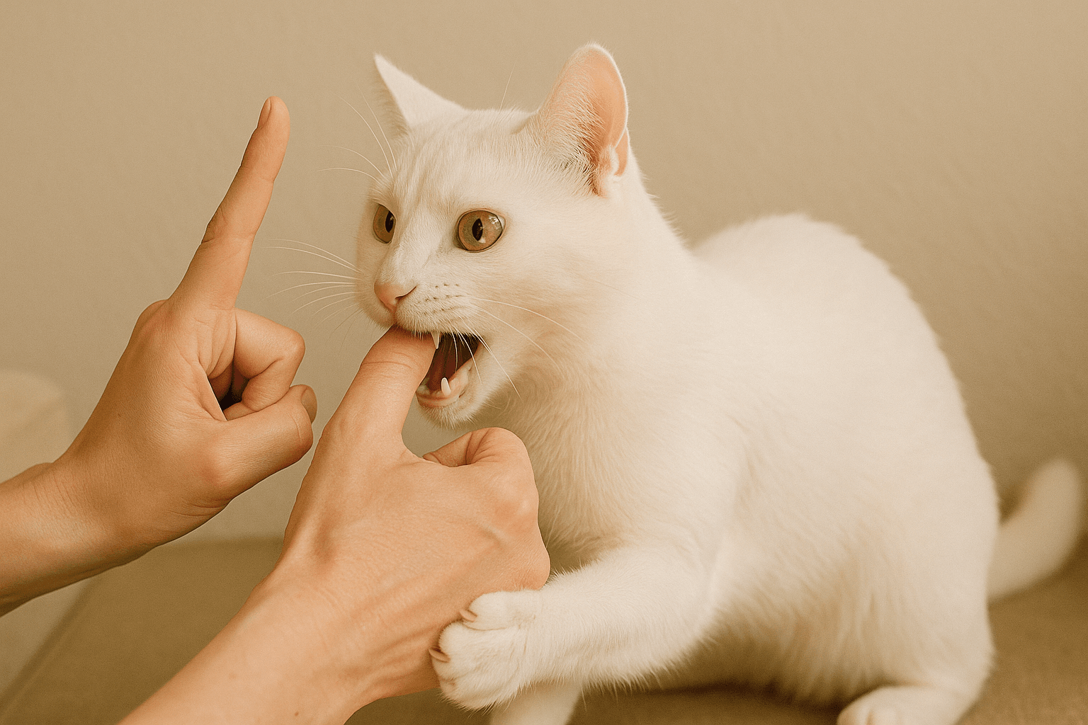 고양이 물어요