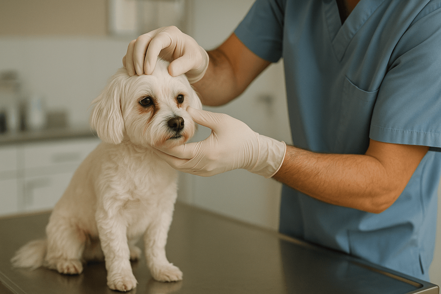 Dog tear stains and health signals